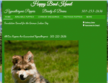 Tablet Screenshot of happybendkennel.com